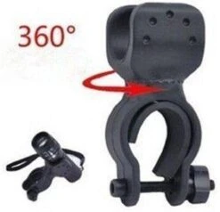 Merkloos Lamphouder Voor Op De Fiets, 360° Draaibaar - Stevige Zaklamphouder Voorlicht - Fietsverlichting