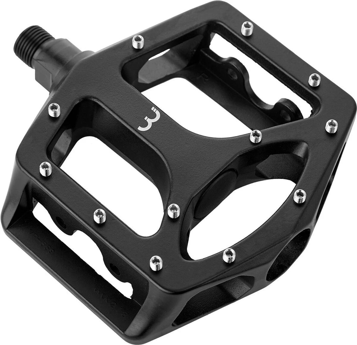 BBB Cycling MountainHigh Set Fietspedalen MTB - Platformpedalen - Antislip Mountainbike Pedalen - Mat Zwart - BPD-32 - Afbeelding 2