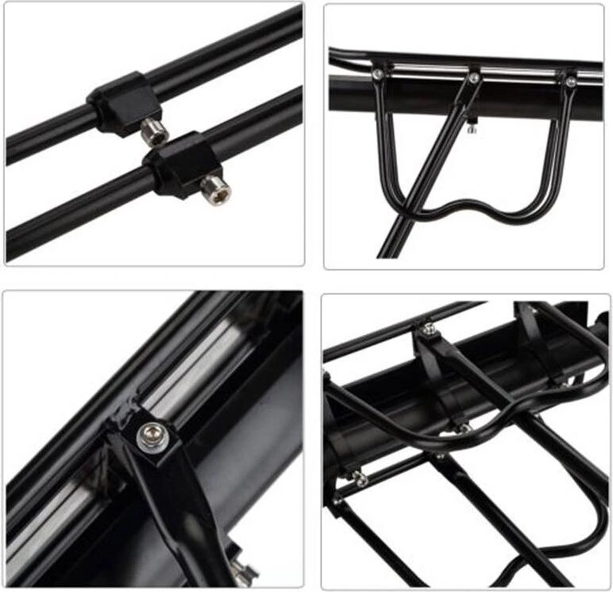 Merkloos Bagagedrager Fiets - Bagagerek Met Zadelpenbevestiging - Aluminium - Zwart - Geschikt Voor Mountainbike & Racefiets - Afbeelding 6