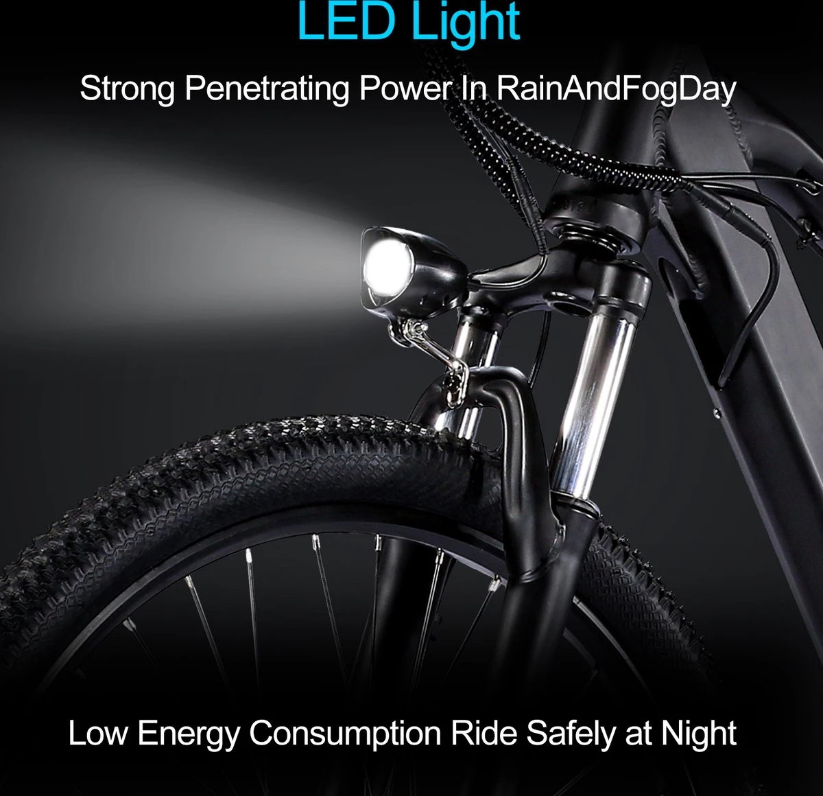 Elektrische Fiets Off-Road | E-Fietsen | Electric Mountain Bike | E-bike | 250W Motor | 26 Inch | Zwart BK7 - Afbeelding 4