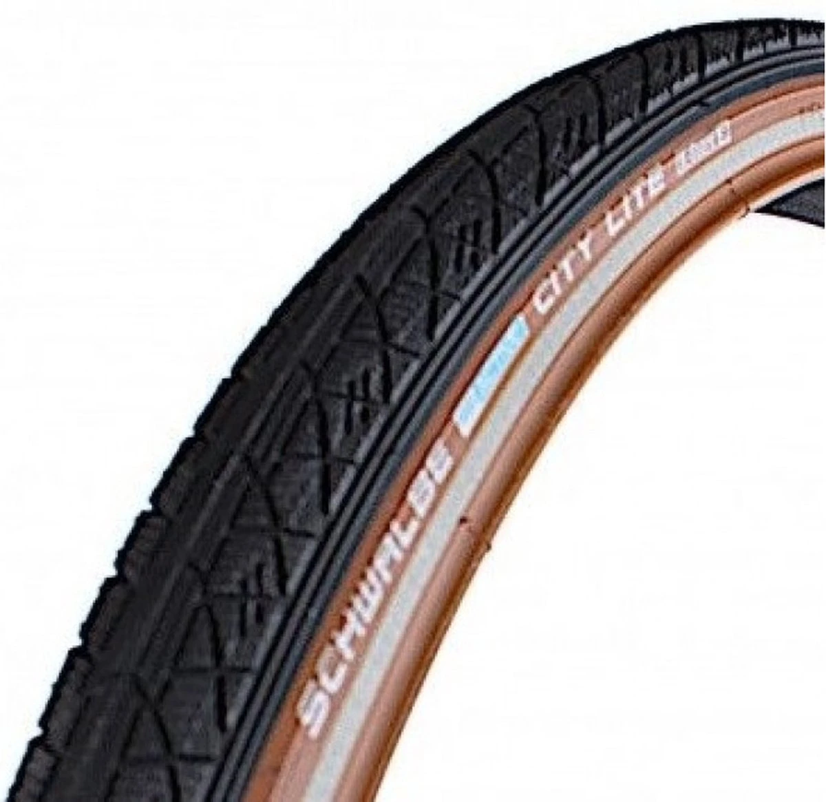 Schwalbe Buitenband City Lite 28 X 1 5/8 X 1 3/8 (37-622) Zwart/bruin - Afbeelding 3