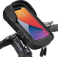 Telefoonhouder Fiets Waterdicht Met Rits - Telefoonhouder Motor En Scooter Waterbestendig - Fietshouder Voor Smartphones - Fiets Portemonnee - Fiets Accessoires - Zwart