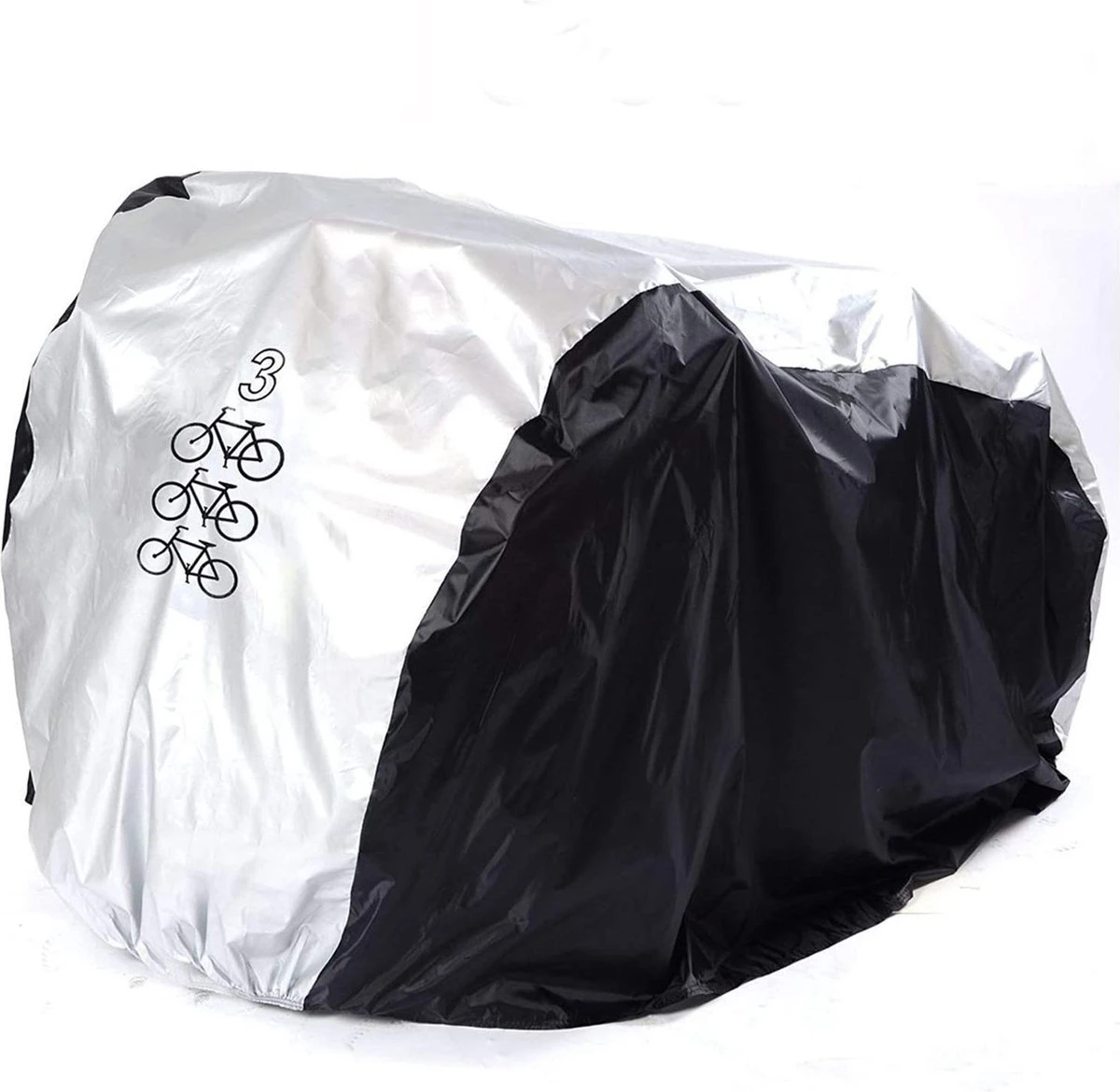 Fiets Beschermhoes - 210D + Zadelhoes + Opbergtas - Voor 2 - 3 Fietsen - Alle Weersinvloeden - 110 X 80 X 200 Cm (B*H*L) - Afbeelding 3