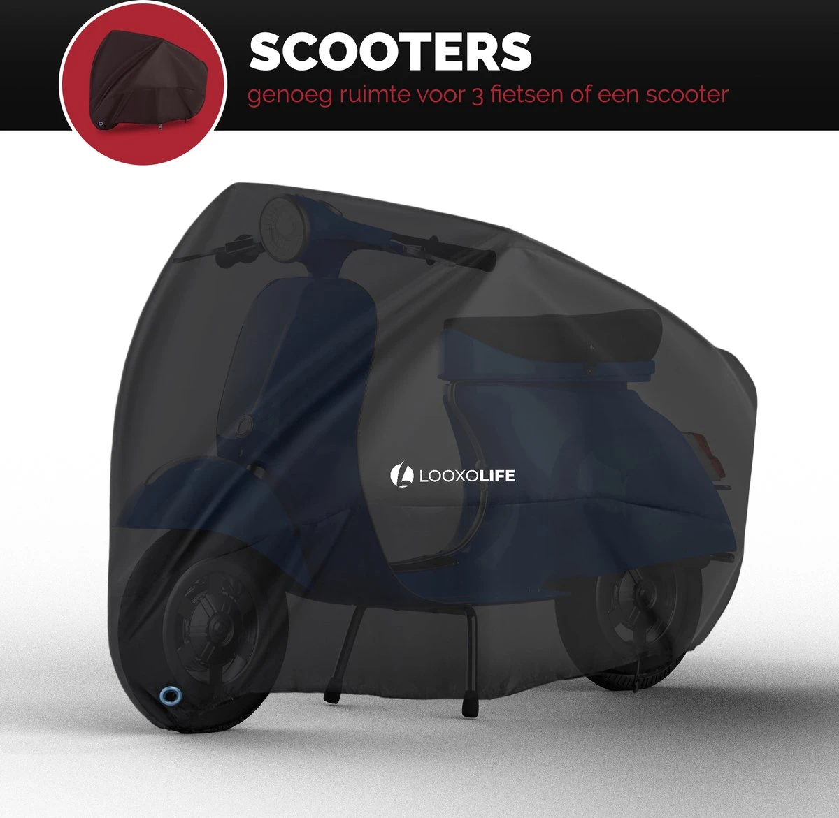 Merkloos Fietshoes - Voor 2 Fietsen Of 3 Fietsen - Waterdicht - Ultra Sterk & Dik - Premium PU Coating - Incl. Opberghoes - Afbeelding 7