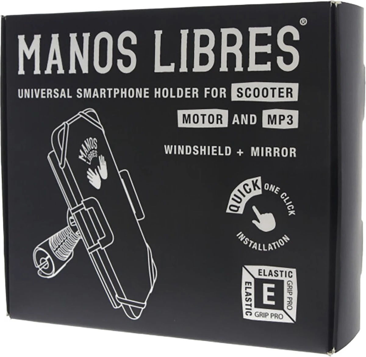 MANOS LIBRES - MODEL E PRO | TELEFOONHOUDER SCOOTER, MOTOR | SPIEGEL | UNIVERSEEL | ZWART | PIAGGIO | VESPA | ZIP - Afbeelding 7