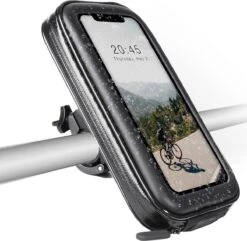IMoshion Telefoonhouder Fiets - GSM Houder Fiets - Telefoonhouder Fiets Waterdicht - 360° Rotatie - Universeel - Zwart
