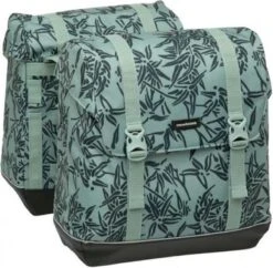 New Looxs Alba Double Bamboo Dubbele Fietstas - 42 Liter - Groen