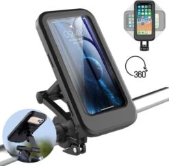 Telefoonhouder Fiets Motor Waterdicht Universeel - 360° Draaibaar Anti-shock & Vibratie - Geschikt Voor Elke Telefoon - GSM Houder - Fiets Accessoires