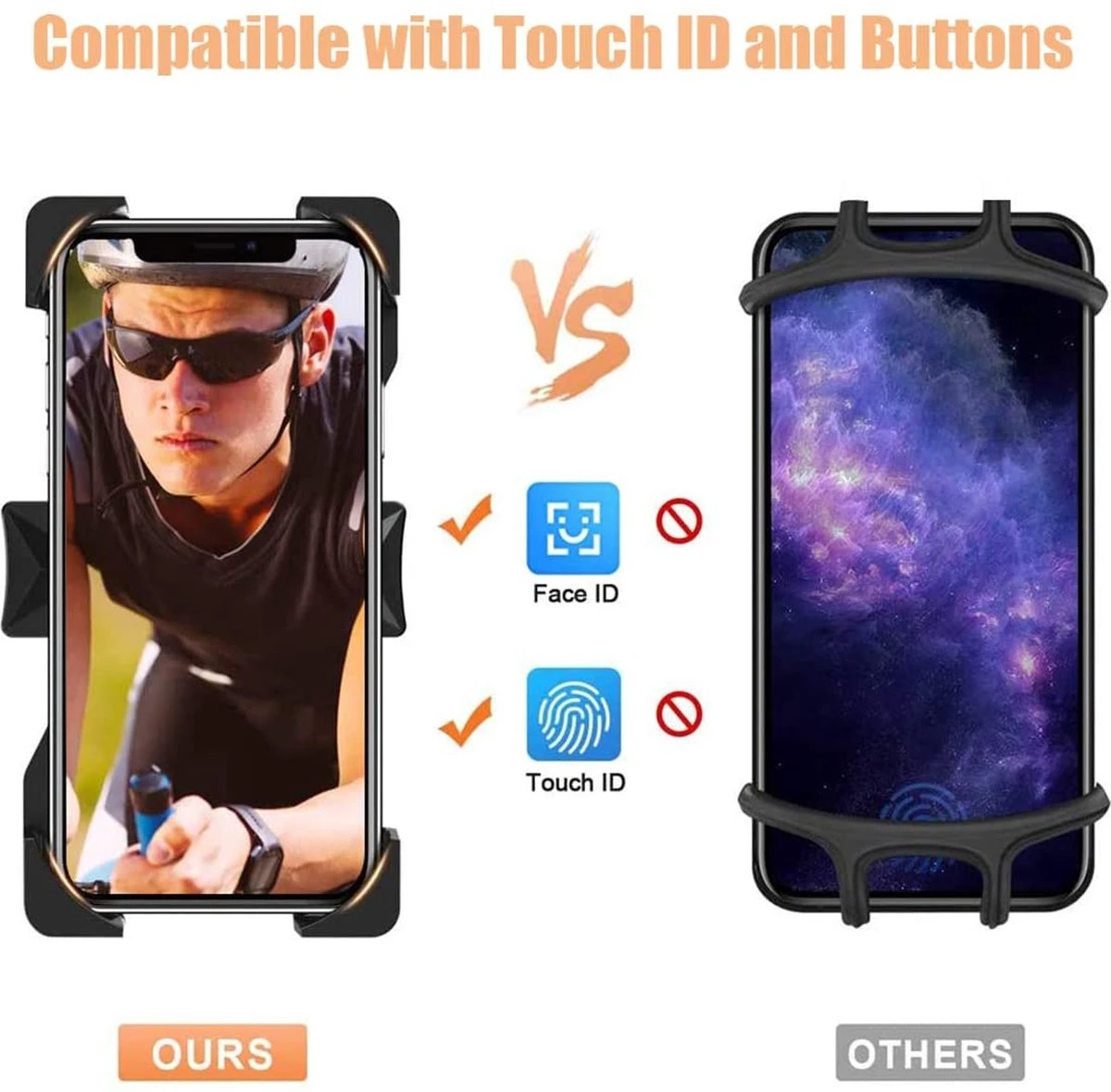 Universele Telefoonhouder Fiets Met 360 Graden Rotatie - Anti Shock & Vibratie Ontwerp - Ook Voor Scooter En Motor – GSM Mobiel Houder - Fietshouder - Afbeelding 5