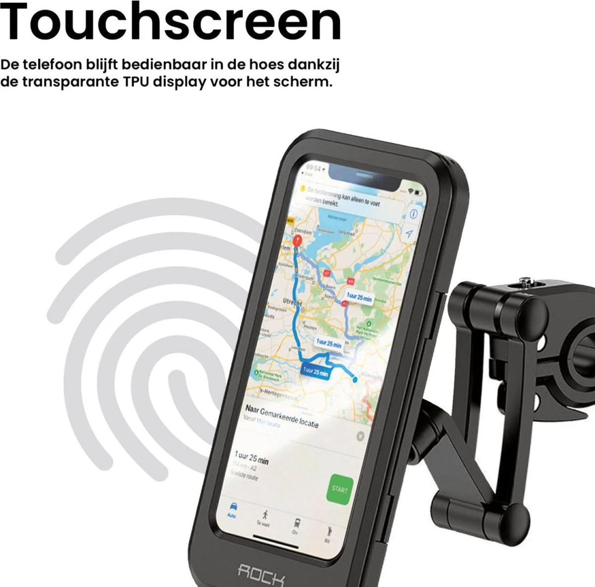 ROCK Waterbestendige Fiets Telefoonhouder Smartphones 4.5 Tot 6.7 Inch 3D Waterdicht Bescherming - Afbeelding 19