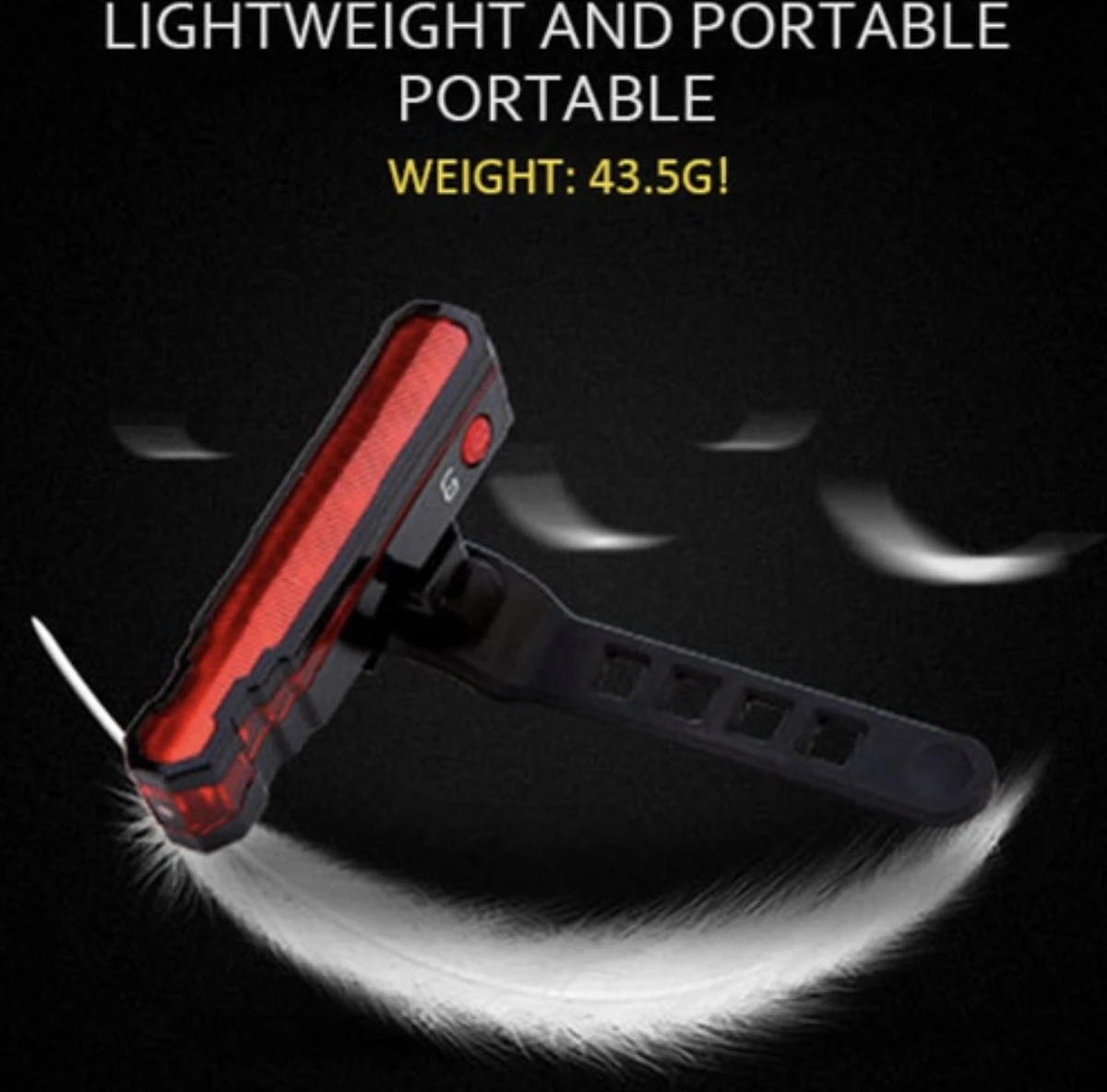 Merkloos Fietsverlichting USB Oplaadbaar Fiets Achterlicht LED Laser - Afbeelding 6