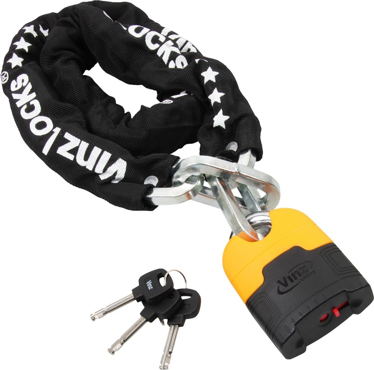 VINZ Makalu Motorslot / Kettingslot / Scooterslot ART 4 Gecertificeerd - 180 Cm Ketting - Dikte Schakels: 10,5mm - Afbeelding 2