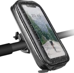 Accezz Telefoonhouder Fiets - GSM Houder Fiets - Telefoonhouder Fiets Waterdicht - 360° Rotatie - Universeel - Zwart