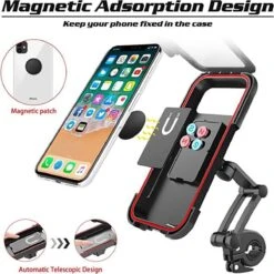 Fiets/motor Telefoonhouder Waterdicht Waterproof Universeel ,zwart /black Smart Phone Holder