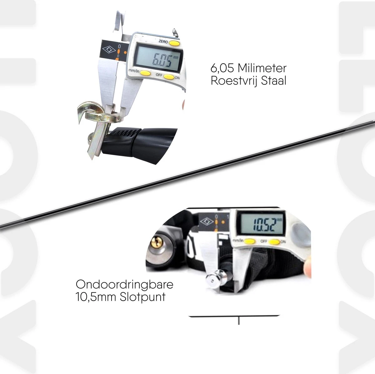 LLOCX Fiets Kettingslot Van 1 Meter + 2 Sleutels – 6mm Roestvrij Aluminium – Sluiten Zonder Sleutel – Insteekslot Met Blauwe Kliksluiting – Krasvrije & Scheurvrije Sleeve - Afbeelding 4