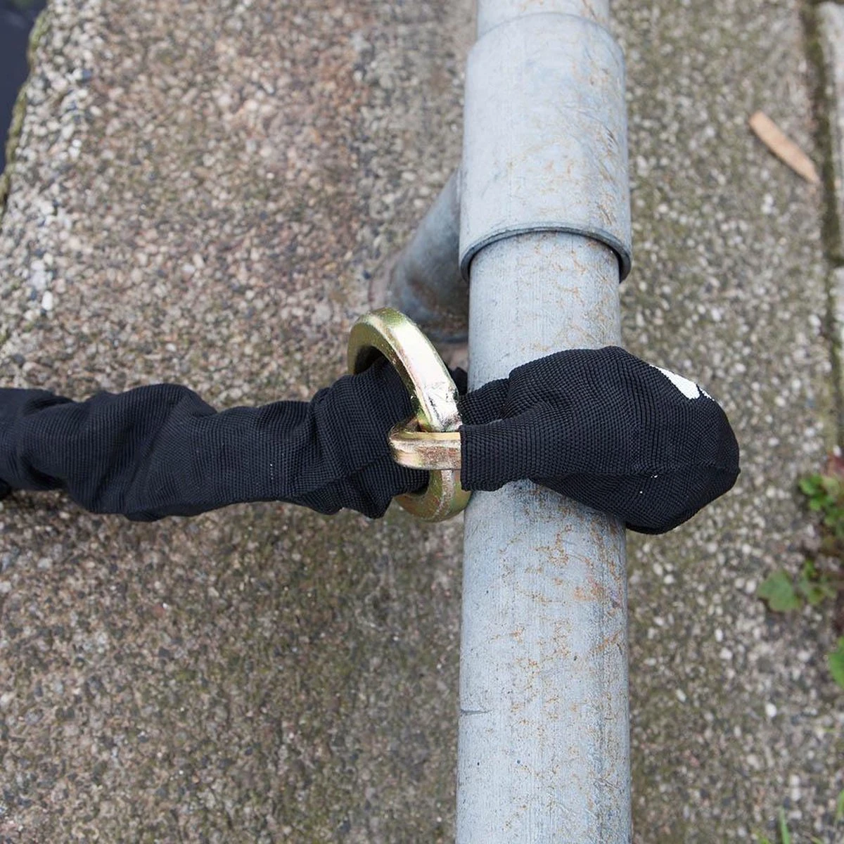 VINZ Trivor ART 4 Kettingslot - 300 Cm Motorslot Van Gehard Staal Met Ring / Scooterslot Met Hangslot / Bootslot 3 Meter /Schijfremslot - Afbeelding 9