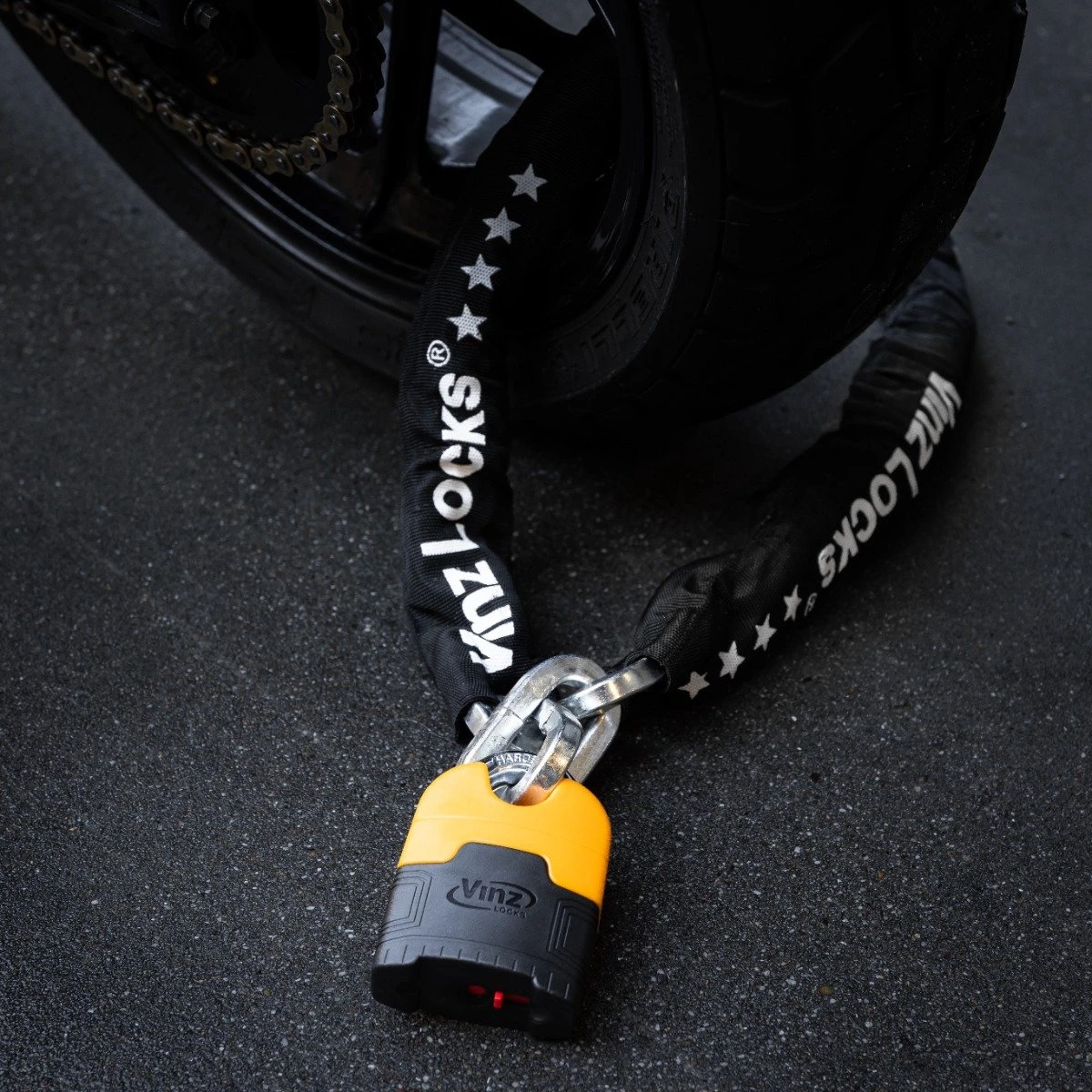 VINZ Makalu Motorslot / Kettingslot / Scooterslot ART 4 Gecertificeerd - 180 Cm Ketting - Dikte Schakels: 10,5mm - Afbeelding 6