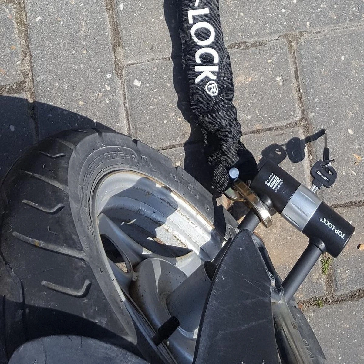 Top Lock Scooterslot / Motorslot ART4 170cm Kettingslot Met Loop - Afbeelding 3