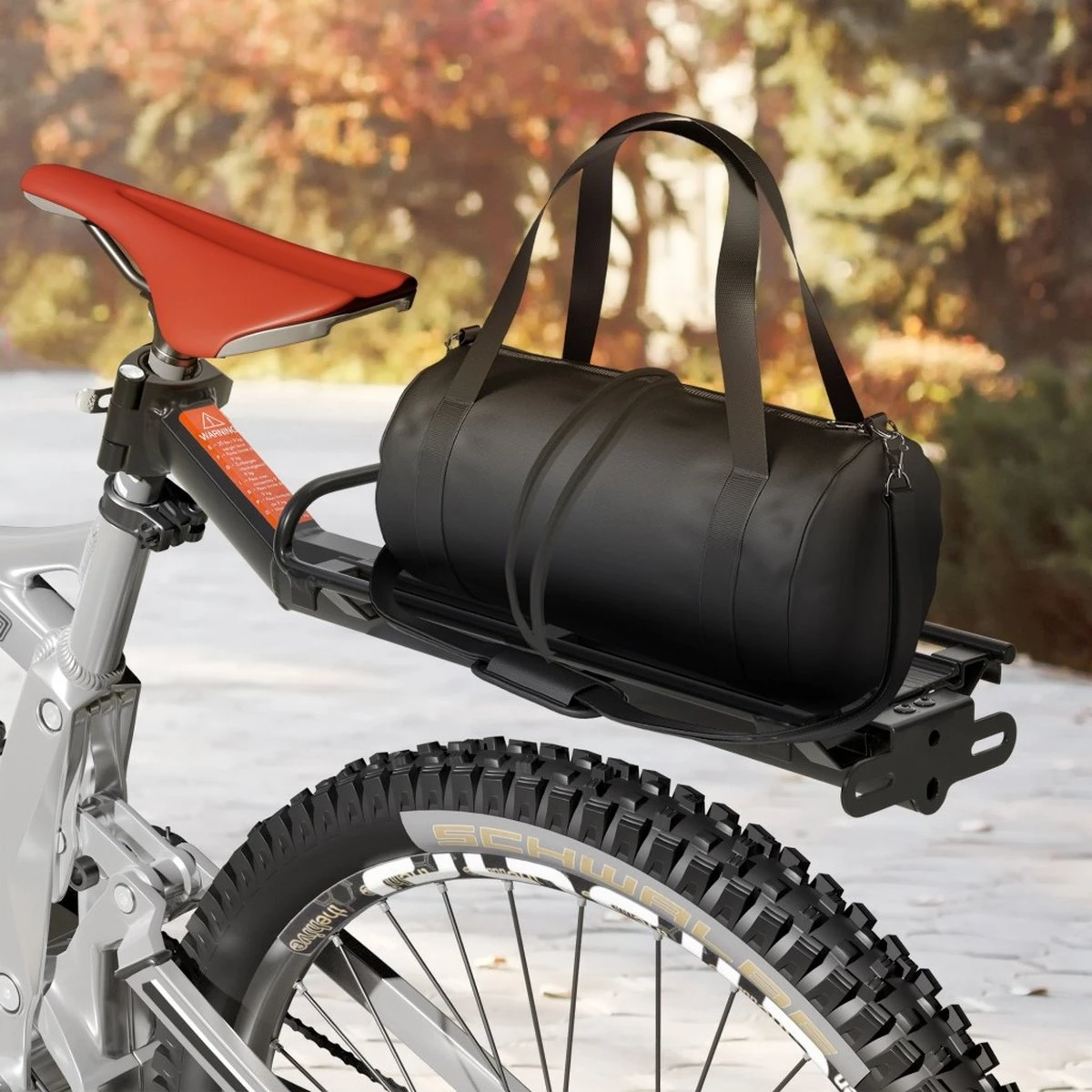 Merkloos Universele Fiets Bagagedrager - Voor Achterop Zadelpen Mountainbike/MTB/Racefiets - Achter Bagage Drager Rek - Met Quick Release Fietsframe Bevestiging - Bagagerek - Lichtgewicht Aluminium - Zwart - Afbeelding 8