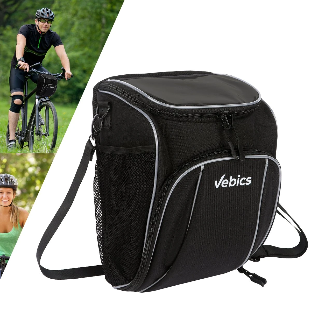 Vebics® Waterbestendige Stuurtas Fiets - Afneembaar - Elektrische Fiets - Racefiets - Telefoonhouder Fiets - Afbeelding 9
