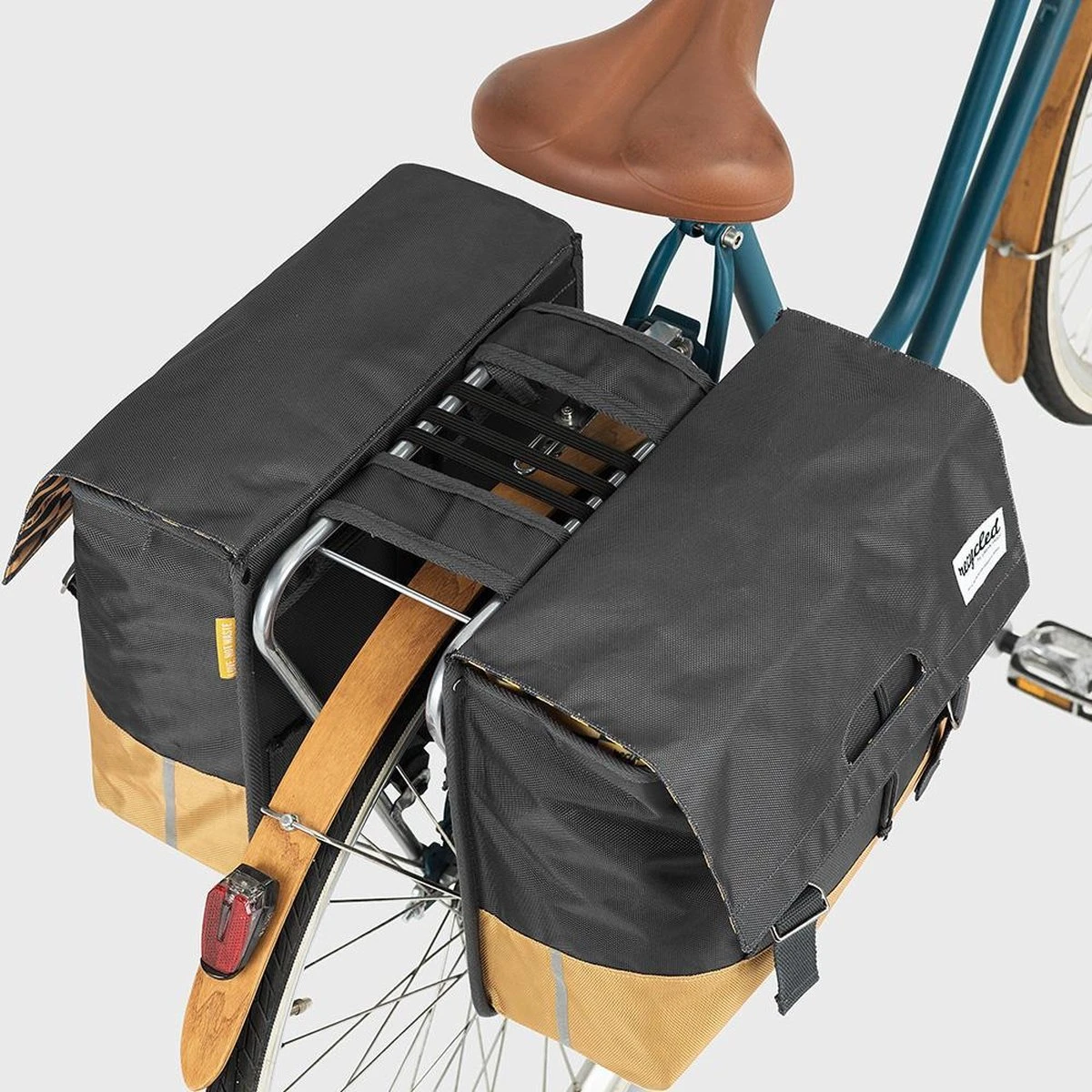 Urban Proof Fietstas Dubbel 40L Recycled Grijs Geel - UP400580 - Afbeelding 2