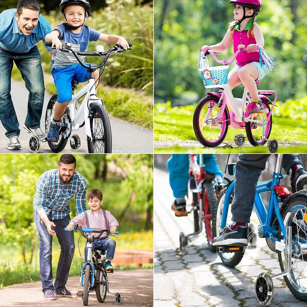 Bolke® - Zijwieltjes - 12-20 Inch - Zijwieltjes Met LED Lichtjes - Zijwieltjes Voor Kinderfiets - Blauw - 12 Inch/14 Inch/16 Inch/18 Inch/20 Inch - Zijwielen - Kinderfietsaccessoires - Afbeelding 4