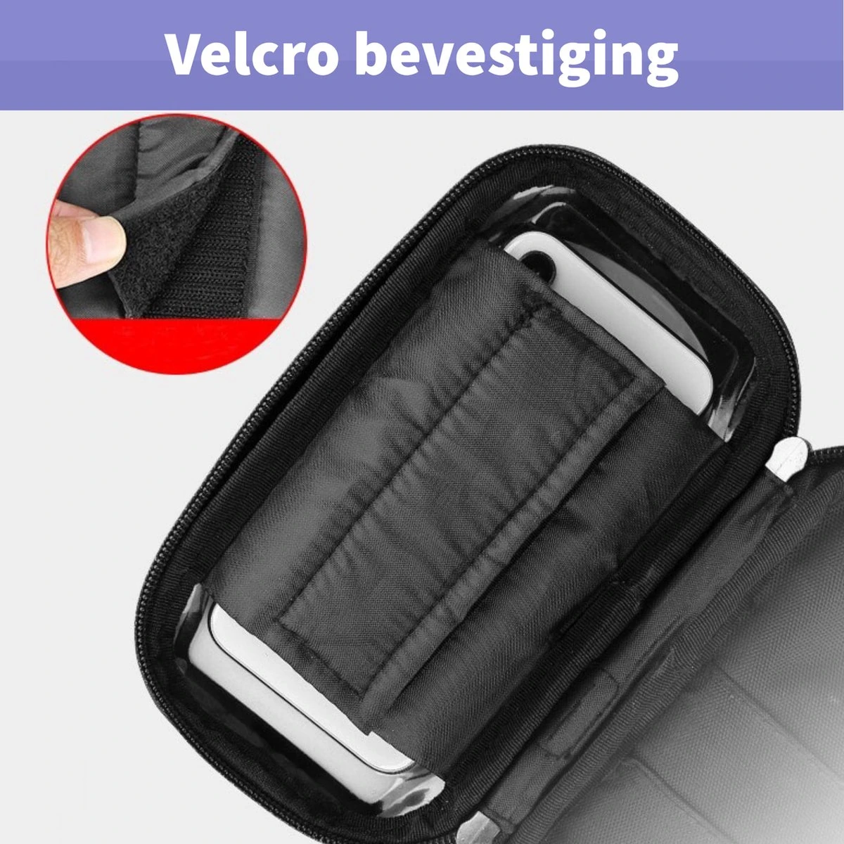 Telefoonhouder Fiets - GSM Houder Fiets - Telefoonhouder Fiets Waterdicht - 360° Rotatie - Zwart - Afbeelding 6