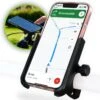 Naido Premium Telefoonhouder Fiets - GSM Houder Fiets - Fietshouder - Ook Voor Motor - Fiets Accessoires - Aluminium - Zwart