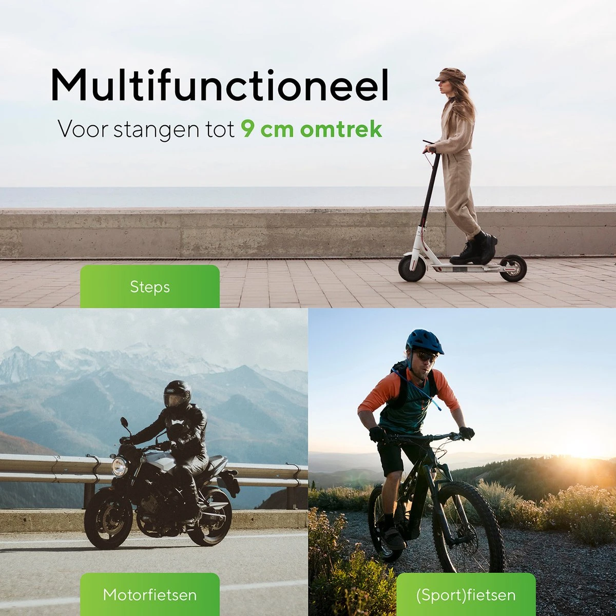 Naido Premium Telefoonhouder Fiets - GSM Houder Fiets - Fietshouder - Ook Voor Motor - Fiets Accessoires - Aluminium - Zwart - Afbeelding 7