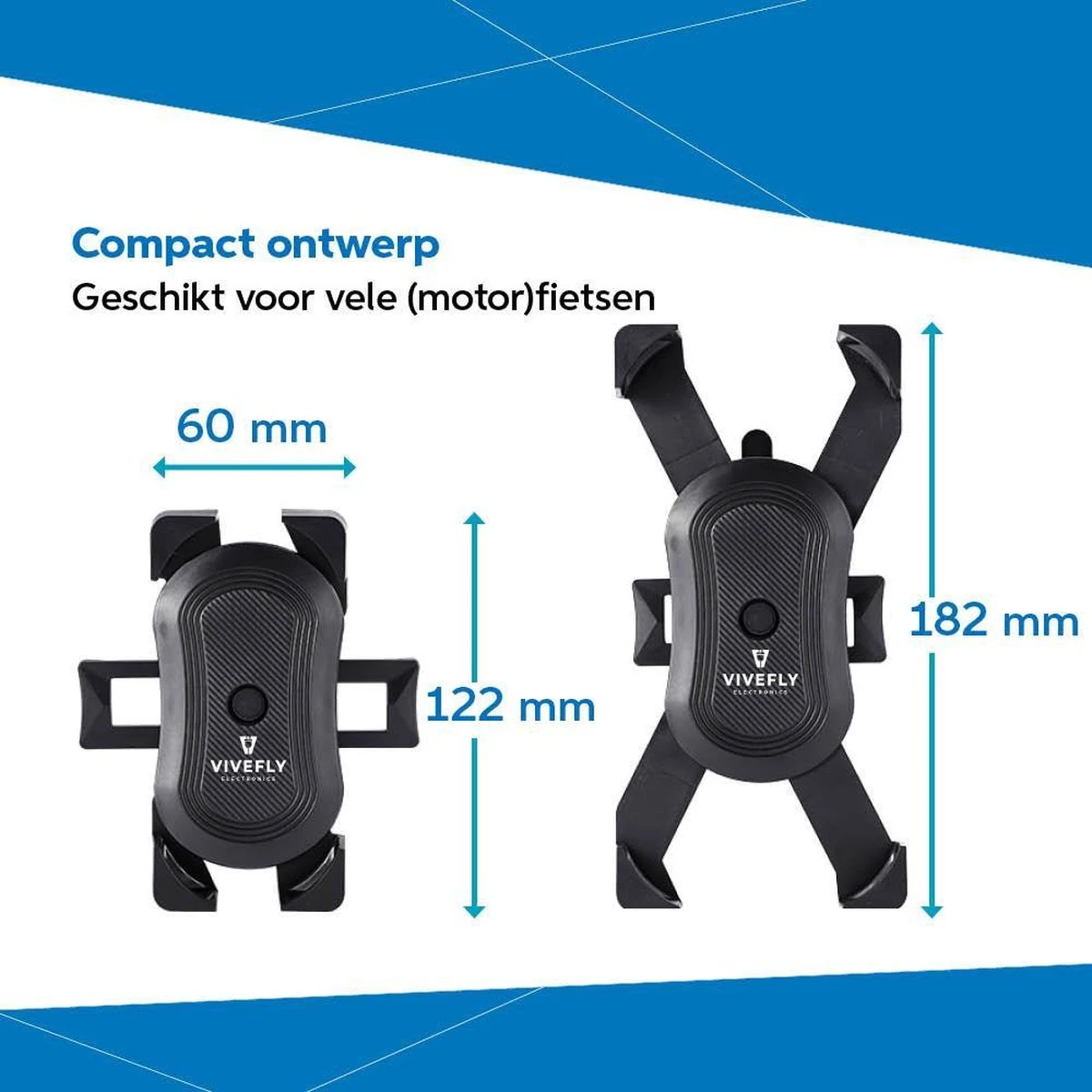 Vivefly Electronics Trustclamp Telefoonhouder Fiets - 360 Graden Rotatie - Geschikt Voor Scooters, Motors, Fietsen En Kinderwagens - Handsfree - GSM Houder - Veilige Grip - Universeel - Afbeelding 5