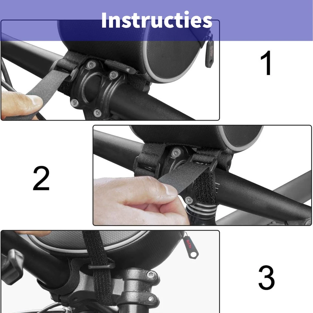 Fiets Telefoonhouder - Gsm Houder Fiets - Accessoires - Waterdicht - Universeel- Phone Holder Bike - Zilver/Zwart - Afbeelding 8