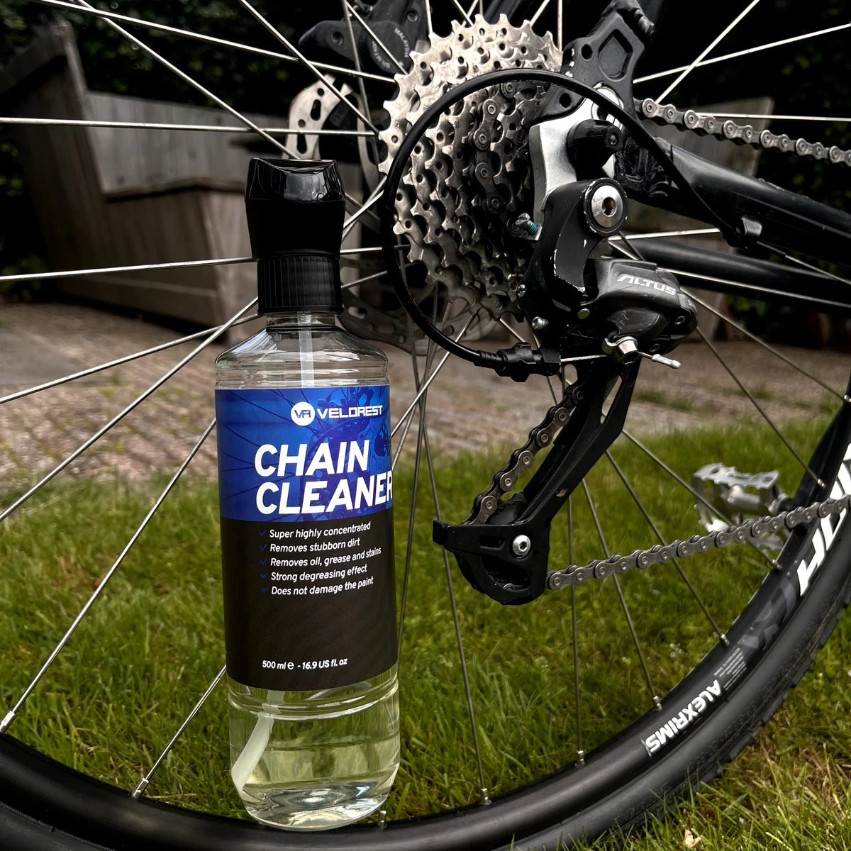 Velorest Chain Cleaner - 500ml - Fietsketting Reiniger Set - Ketting Reiniger Fiets - Chain Cleaner - Kettingreiniger Vloeistof - Ketting Ontvetter - Langdurige Bescherming - Afbeelding 3