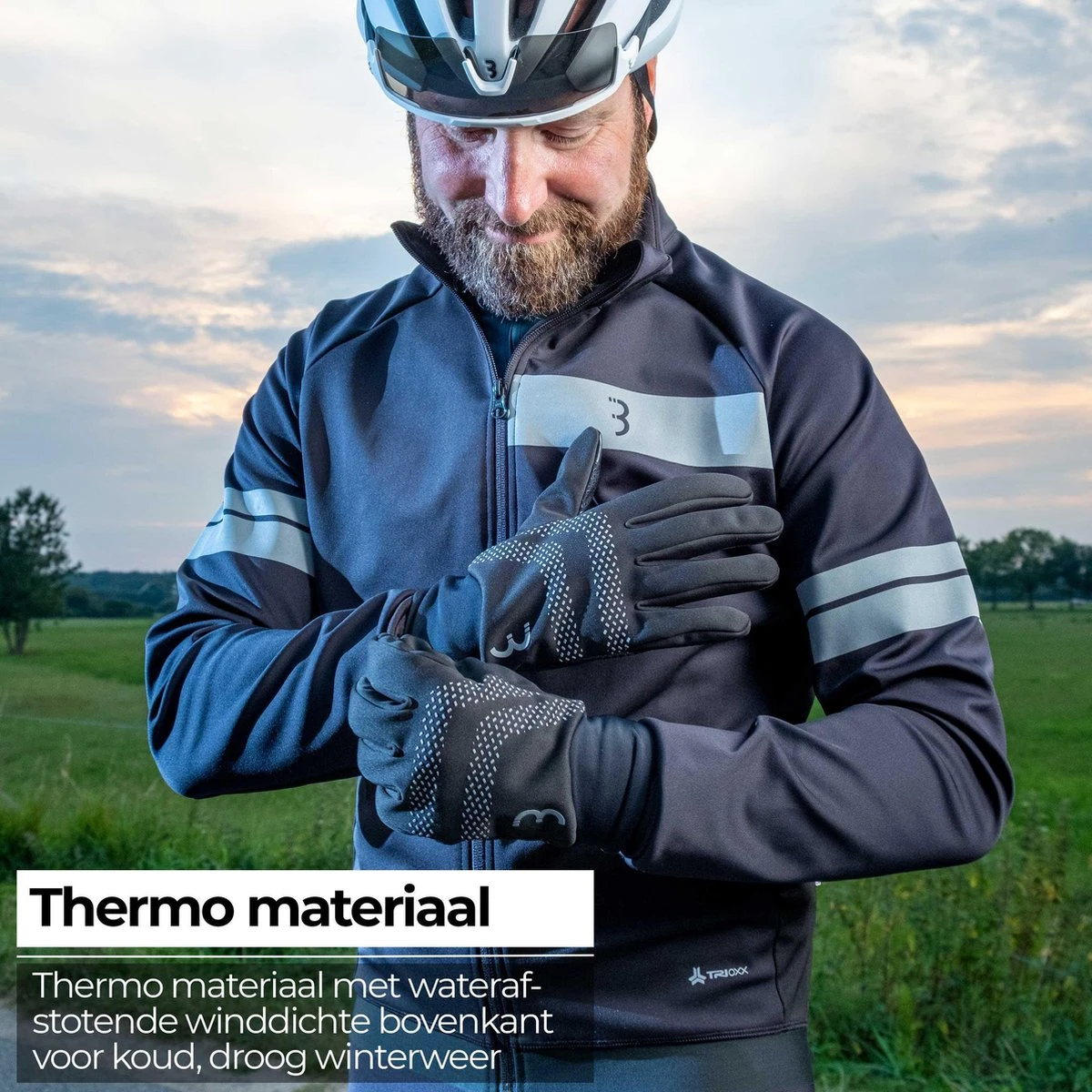 BBB Cycling RaceShield WB 2.0 Fietshandschoenen Winter - Fiets Handschoenen Touchscreen - Winddicht - Zwart - Maat XL - Afbeelding 5