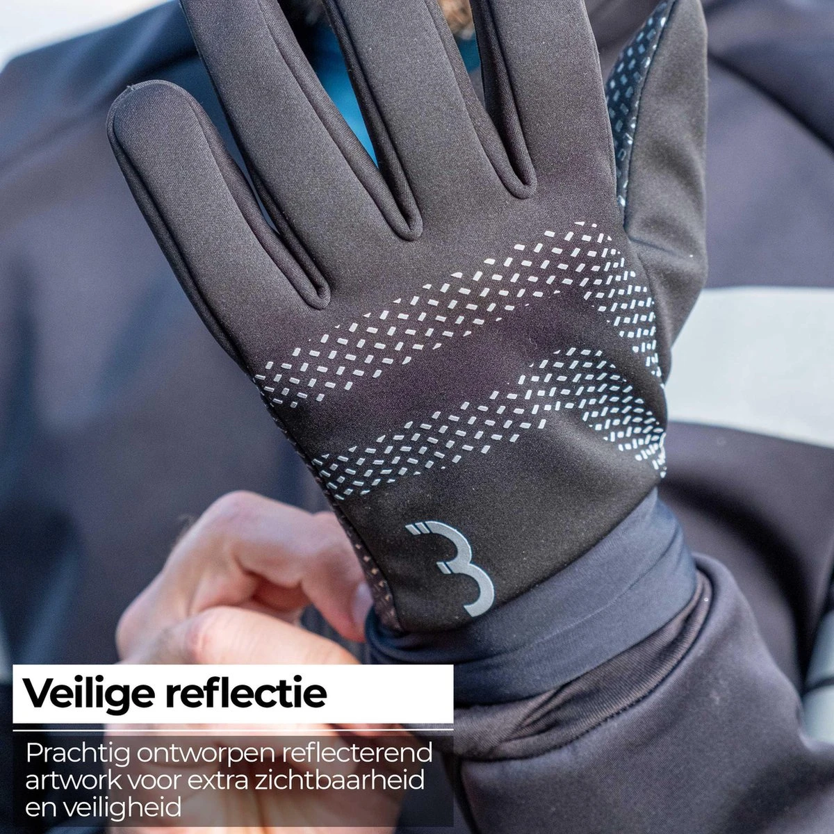 BBB Cycling RaceShield WB 2.0 Fietshandschoenen Winter - Fiets Handschoenen Touchscreen - Winddicht - Zwart - Maat XL - Afbeelding 8