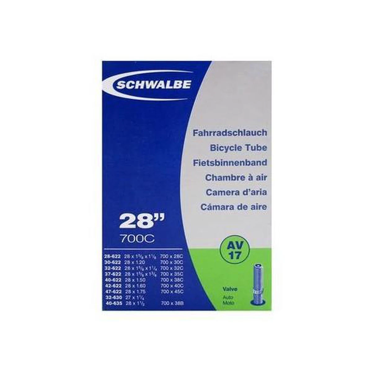 Schwalbe Binnenband - AV17 - 28 Inch X 1.10 - 1.75 - Auto Ventiel - 40mm - Afbeelding 12
