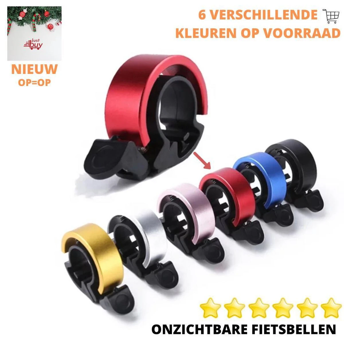 Onzichtbare Fietsbel - Racefiets - Kinderfiets - Geluid - Diverse Kleuren - ROOD - Afbeelding 2