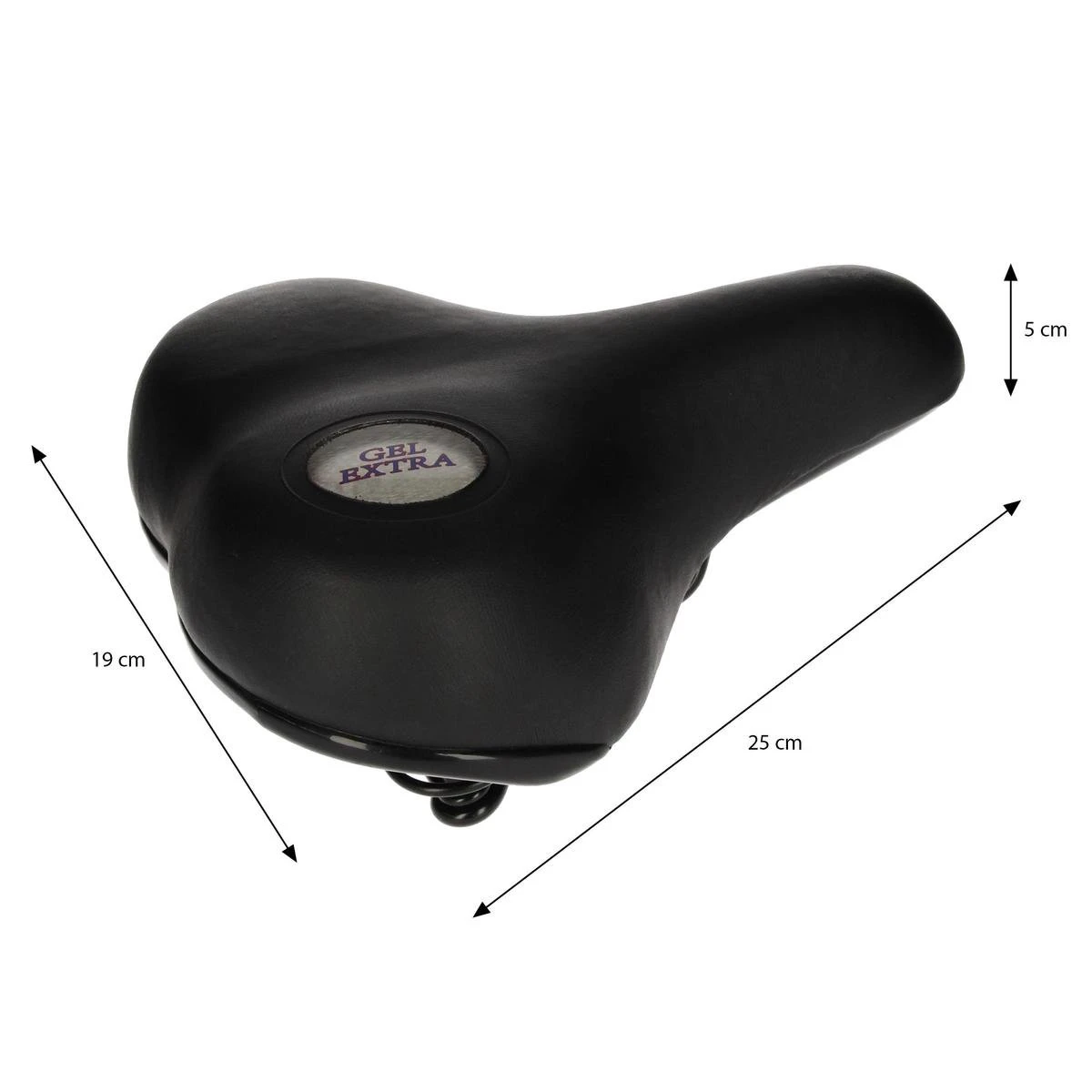 Benson Universeel Gel Fietszadel Voor Dames En Heren - 23x18x6 Cm - Zwart | Comfortabel Unisex Zadel Past Op Elke Fiets - Afbeelding 6