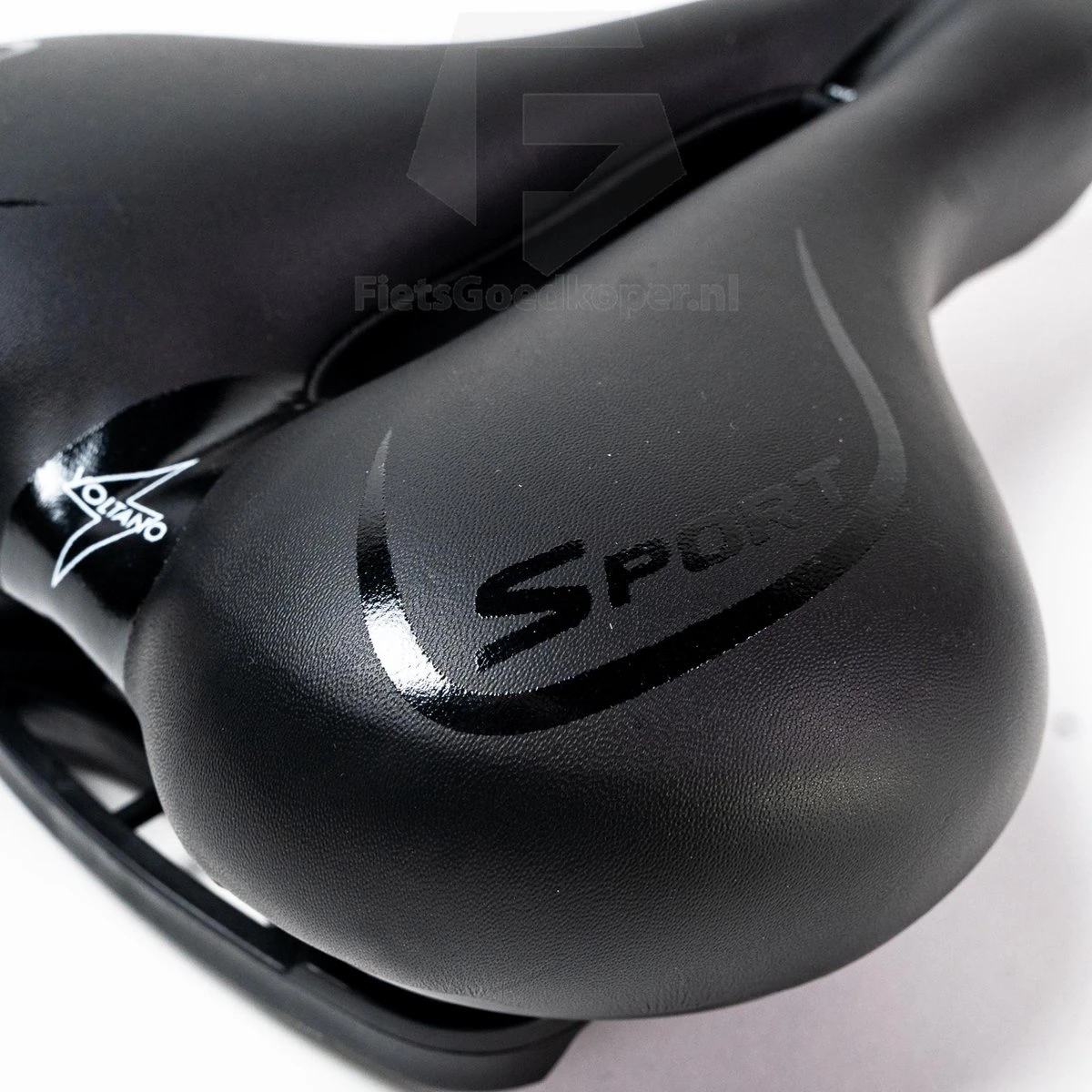 Voltano City / Tour Fietszadel - Comfortabel Gel Zadel - Met Uitsparing - Unisex - Zwart - Elastomeren Vering Voor Extra Comfort - Afbeelding 2