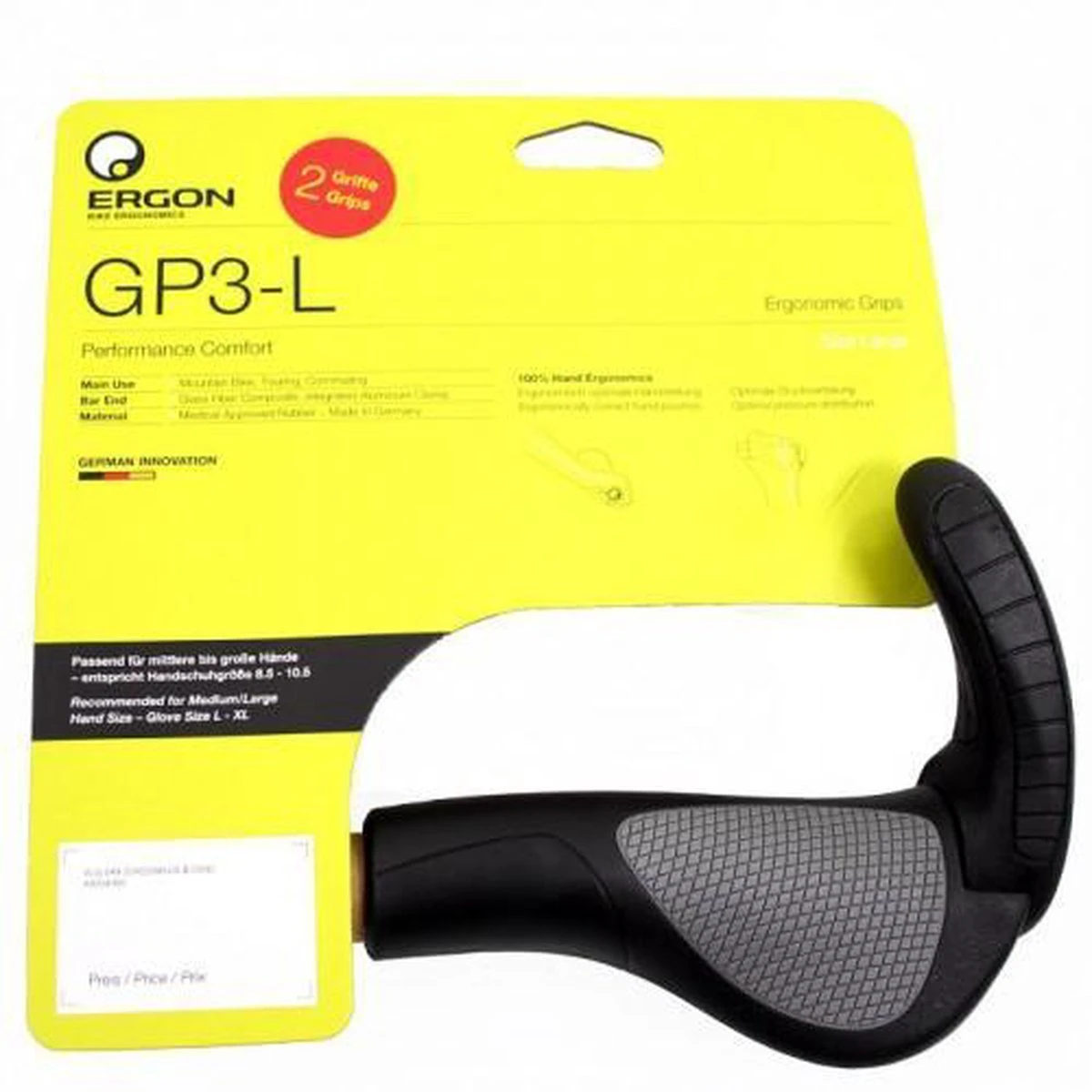 Ergon GP3 Handvatten, Zwart/grijs Diameter Large - Afbeelding 5