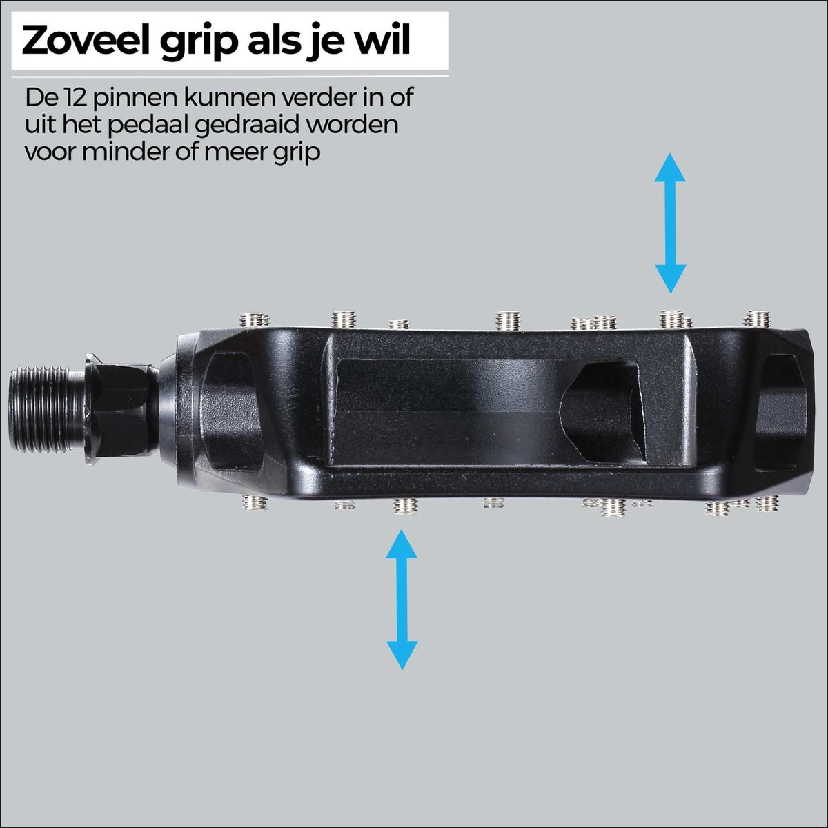 BBB Cycling MountainHigh Set Fietspedalen MTB - Platformpedalen - Antislip Mountainbike Pedalen - Mat Zwart - BPD-32 - Afbeelding 3