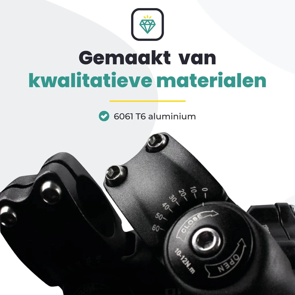 Voltano A-Head Verstelbare Stuurpen Voorbouw – 1-1/8” 28,6 / 110 Mm / 31,8 Mm – Zwart - º60 Graden Verstelbaar - Stuur Verhoger - Stuur Verlenger - Afbeelding 5