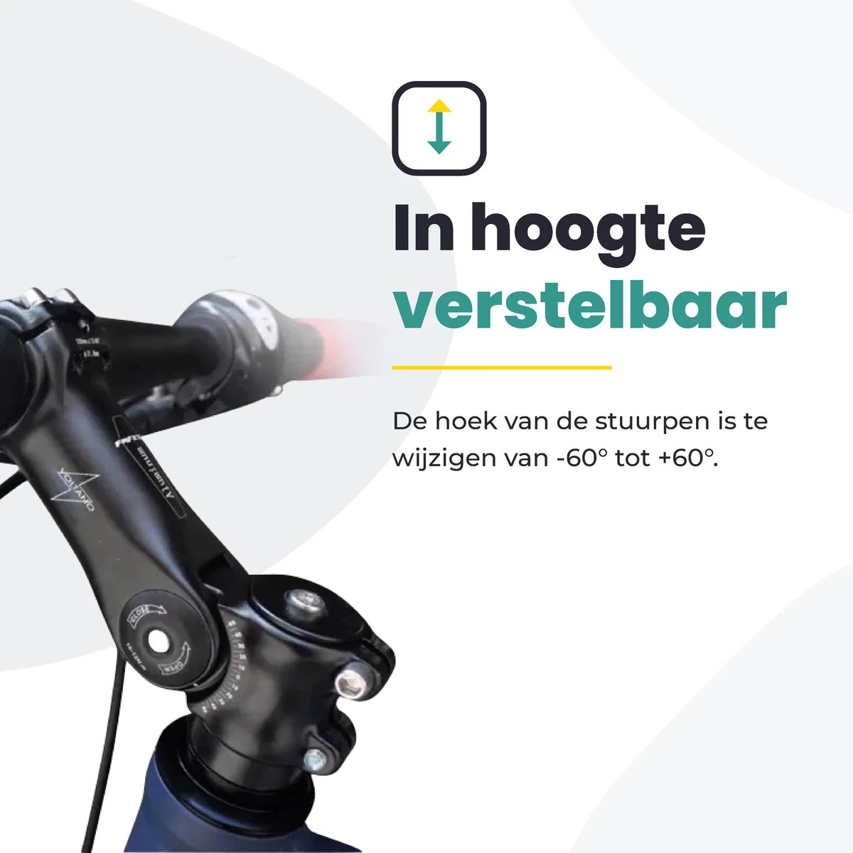 Voltano A-Head Verstelbare Stuurpen Voorbouw – 1-1/8” 28,6 / 110 Mm / 31,8 Mm – Zwart - º60 Graden Verstelbaar - Stuur Verhoger - Stuur Verlenger - Afbeelding 10