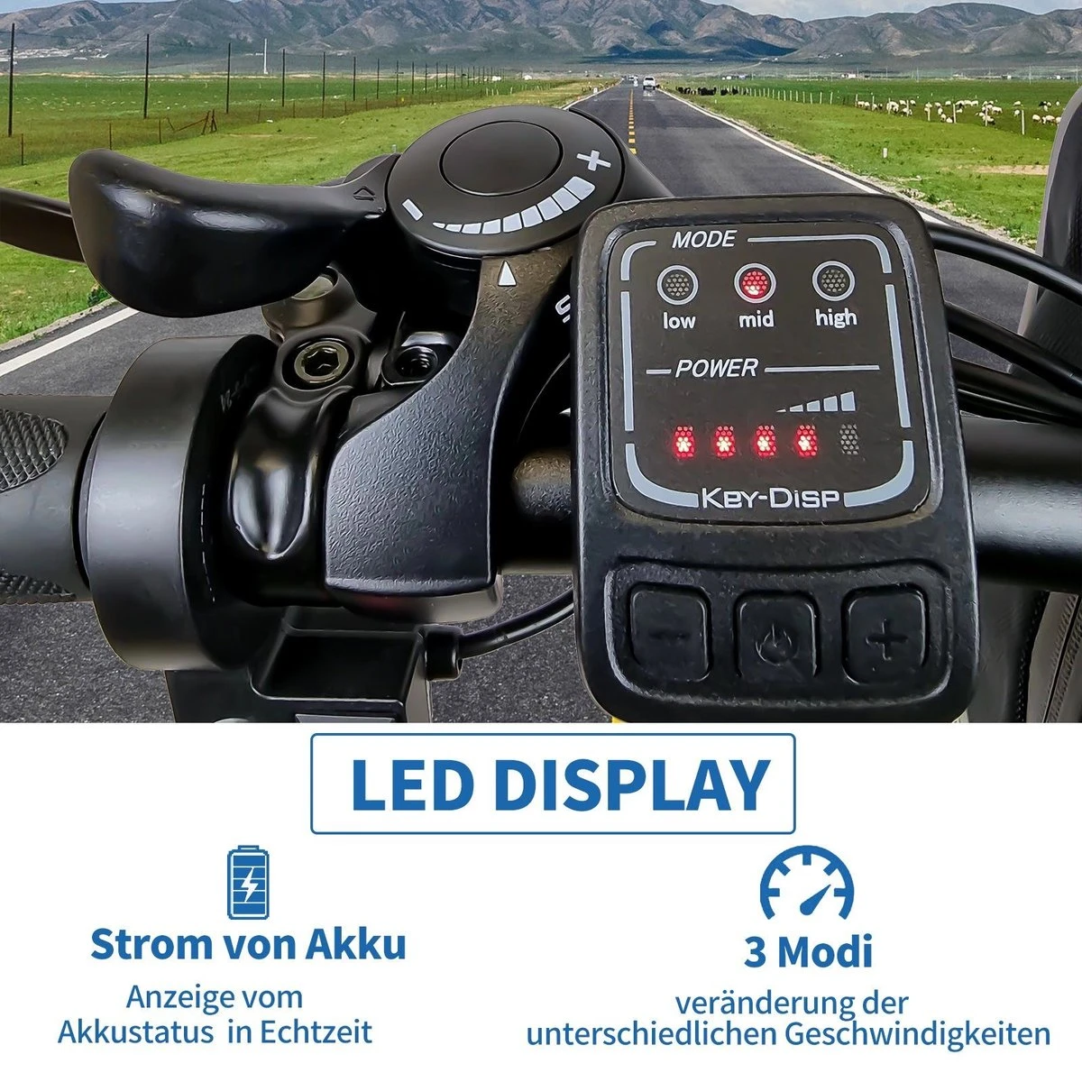 Myatu E-Bike 26-inch E-bike Voor Vrouwen En Mannen, Mountainbike Elektrische Fiets Met 36V 10.4AH Accu En Shimano 21 Versnellingen, 21 Versnellingen, Derailleur, 250 W - Afbeelding 4