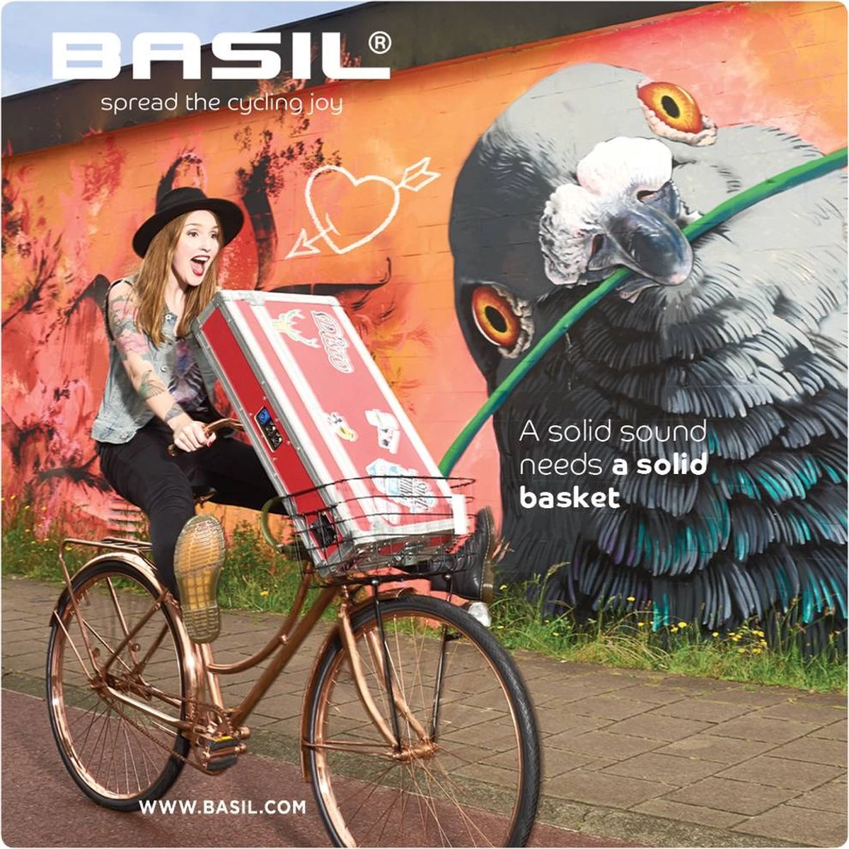 Basil Robin Fietsmand - Voor - Inclusief Bevestigingsmateriaal - Zwart - Afbeelding 3