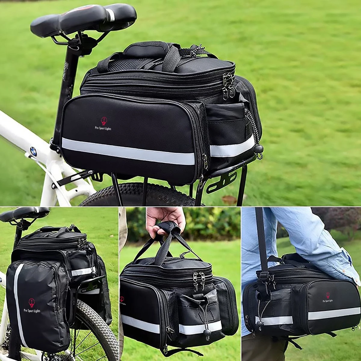 Fietstas Bagagedrager Achter - 8 Tot 20 Liter - Waterdicht Met Regenhoes - Enkele Tas Fiets - Trunkbag - Afbeelding 7