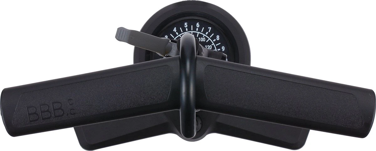 BBB Cycling AirBoost Fietspomp Met Drukmeter - Fiets Pomp Racefiets En Mountainbike - Voetpomp 11 Bar - Zwart - BFP-28 - Afbeelding 2