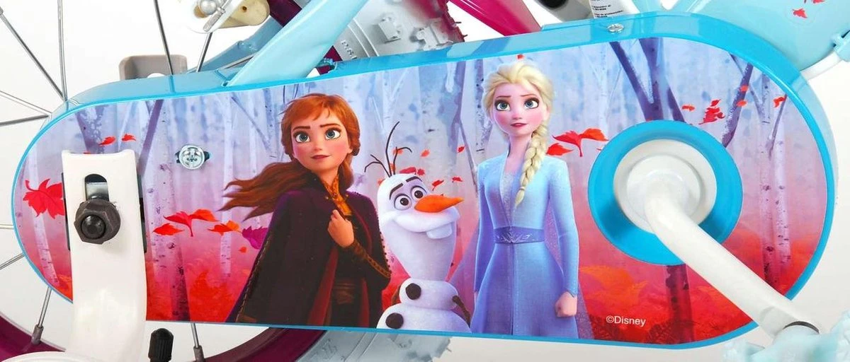 Volare Disney Frozen 2 Kinderfiets - Meisjes - 12 Inch - Blauw/Paars - Twee Handremmen - Afbeelding 14