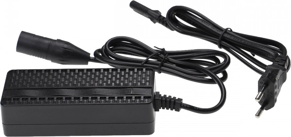 Oplader Voor E-bike - Voor 36V Accu's - 42V - 1,35A - 60W - 3-Pins Aansluiting - Zwart - Afbeelding 3