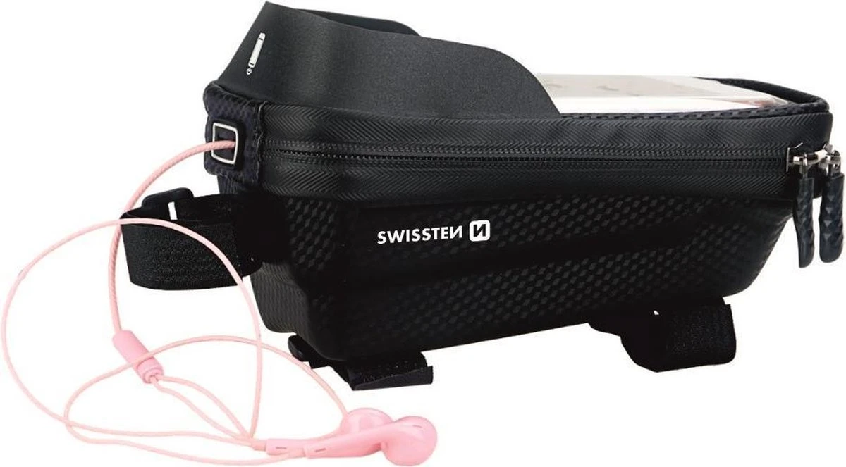 Swissten Telefoonhouder Fiets Waterdicht - Geschikt Voor O.a. IPhone 7/8/SE/X/XS/XR/11/12/13/14 - Pro/Pro Max/Mini/Plus & Diverse Samsung Smartphones Van 5.4 Tot 6.7 Inch - XL - Afbeelding 2