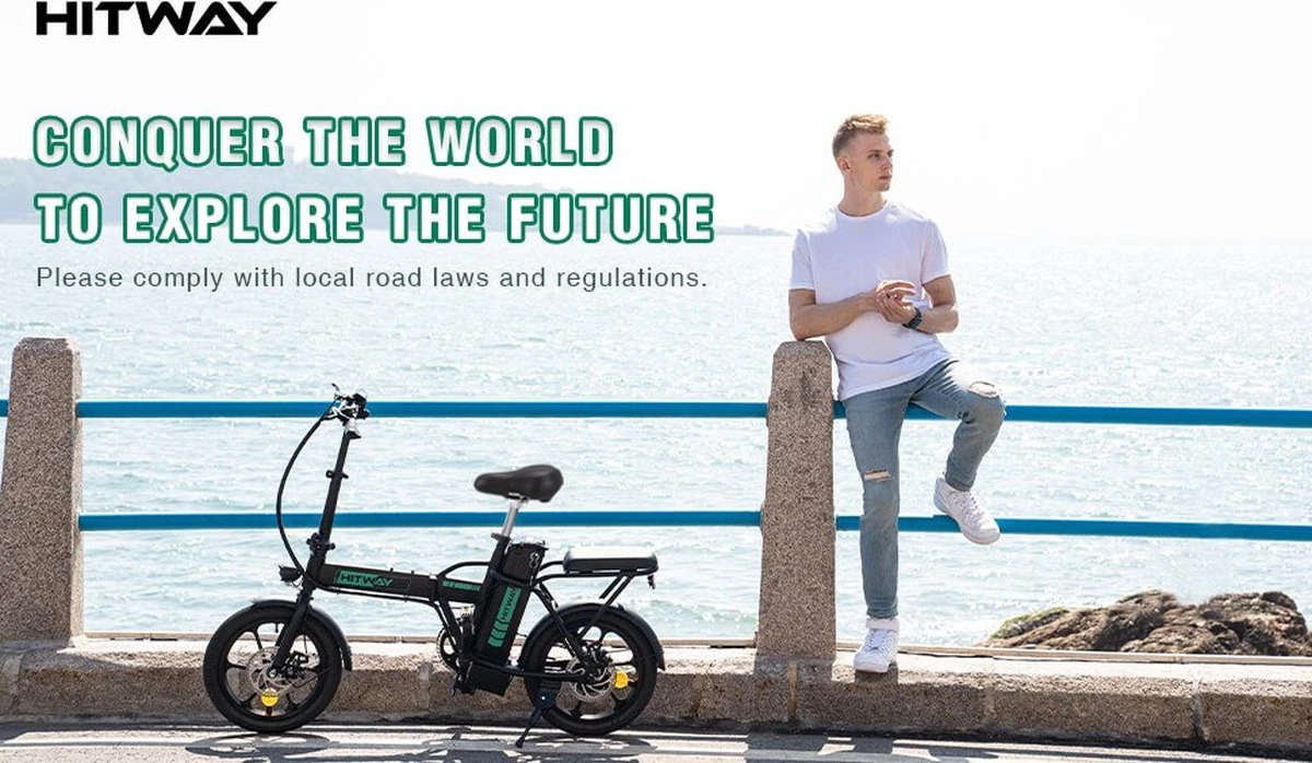 HITWAY Elektrische Fiets Met 36V 7.5Ah Verwijderbare Batterij, Bereik Tot 75 Km Lange Afstand Elektrische Fiets 16 Inch, 250W Achtermotor E-Citybike Holland Bike - Afbeelding 7